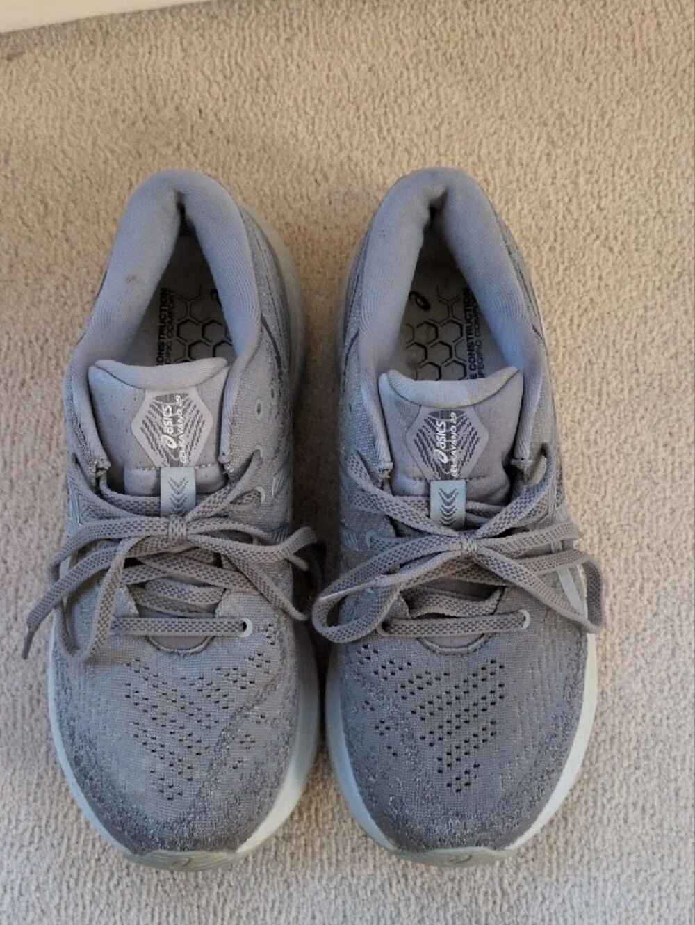 ASICS Gel Kayani 29 Women's Gray Athletic Running Shoes - Light Gray Knit